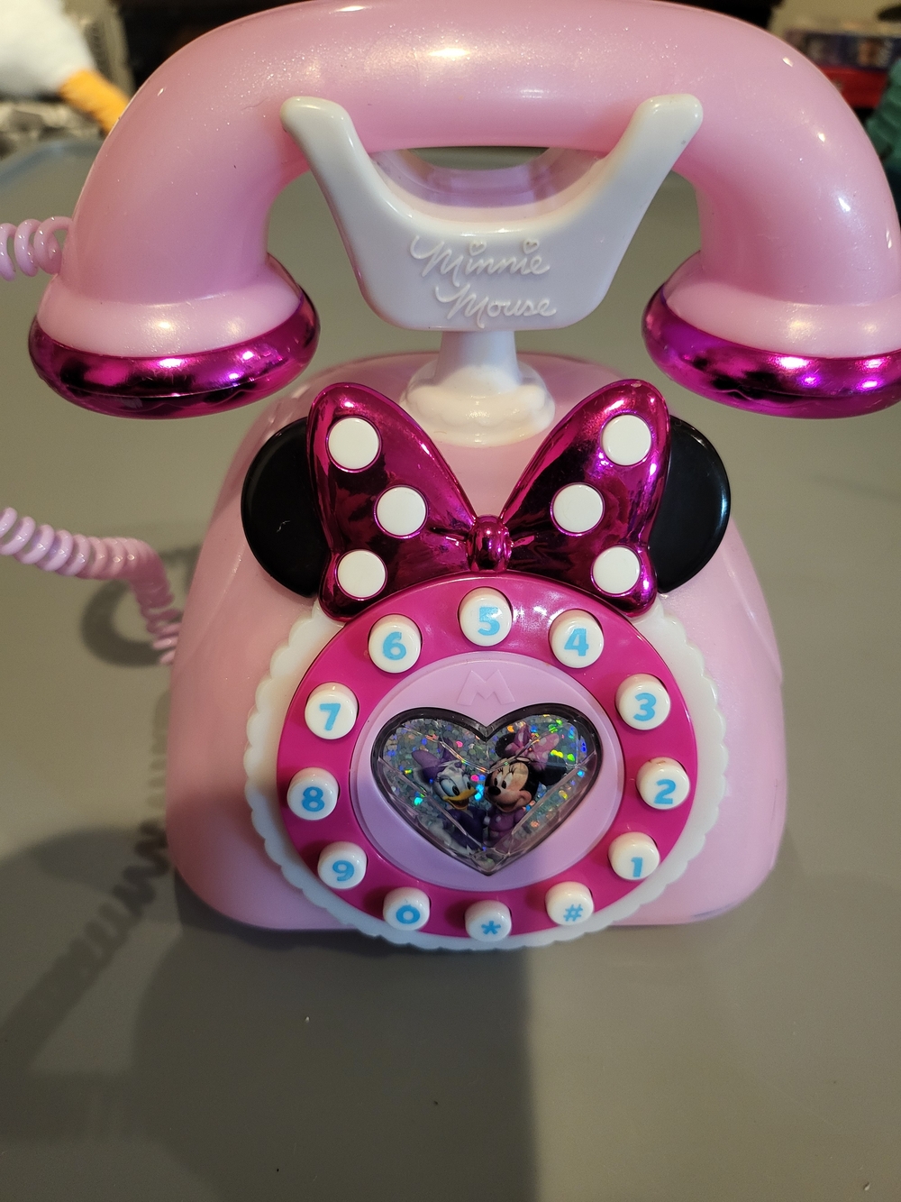 Disney Minnie Mouse Pink Toy Telephone Light Up Interactive Phone Tested Works
